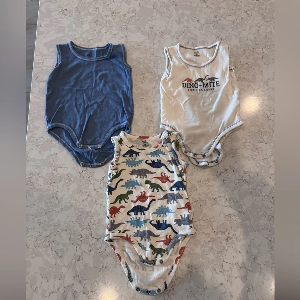 18Mos Dino themed onesies - Set of 3